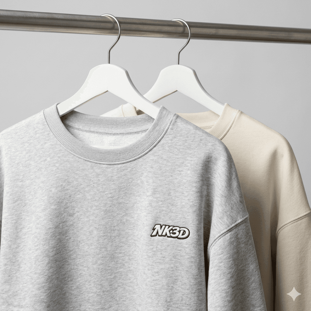 NK3D e-commerce website mockup
